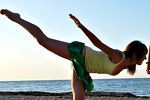 Yoga and upskirt